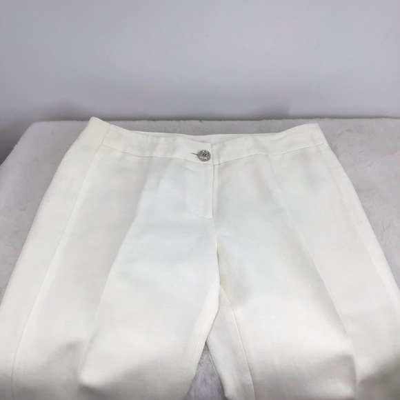 Etcetera Linen Blend Two Piece Set Jacket /Pants Career Classic Creme Size 10/12 - Picture 6 of 15